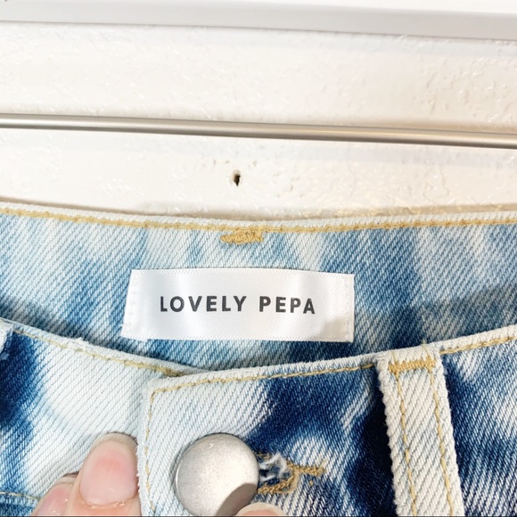 Lovely Pepa Wide Leg Acid Wash Cropped Jeans - Picture 6 of 8